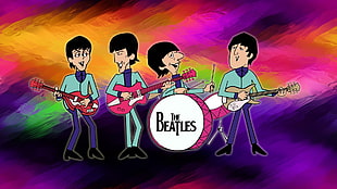 The Beatles illustration HD wallpaper