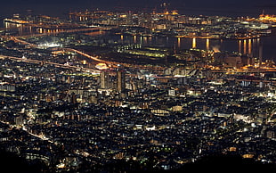 city skyline, photography, cityscape, night, city