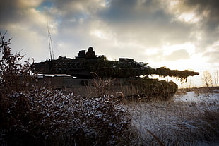 black steel battle tank, tank, military, Leopard 2, war HD wallpaper
