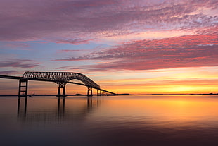 black famous landmark bridge, key bridge HD wallpaper