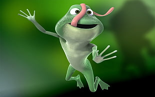 green frog cartoon character HD wallpaper