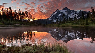 lake and mountain, nature, Canada, landscape, lake