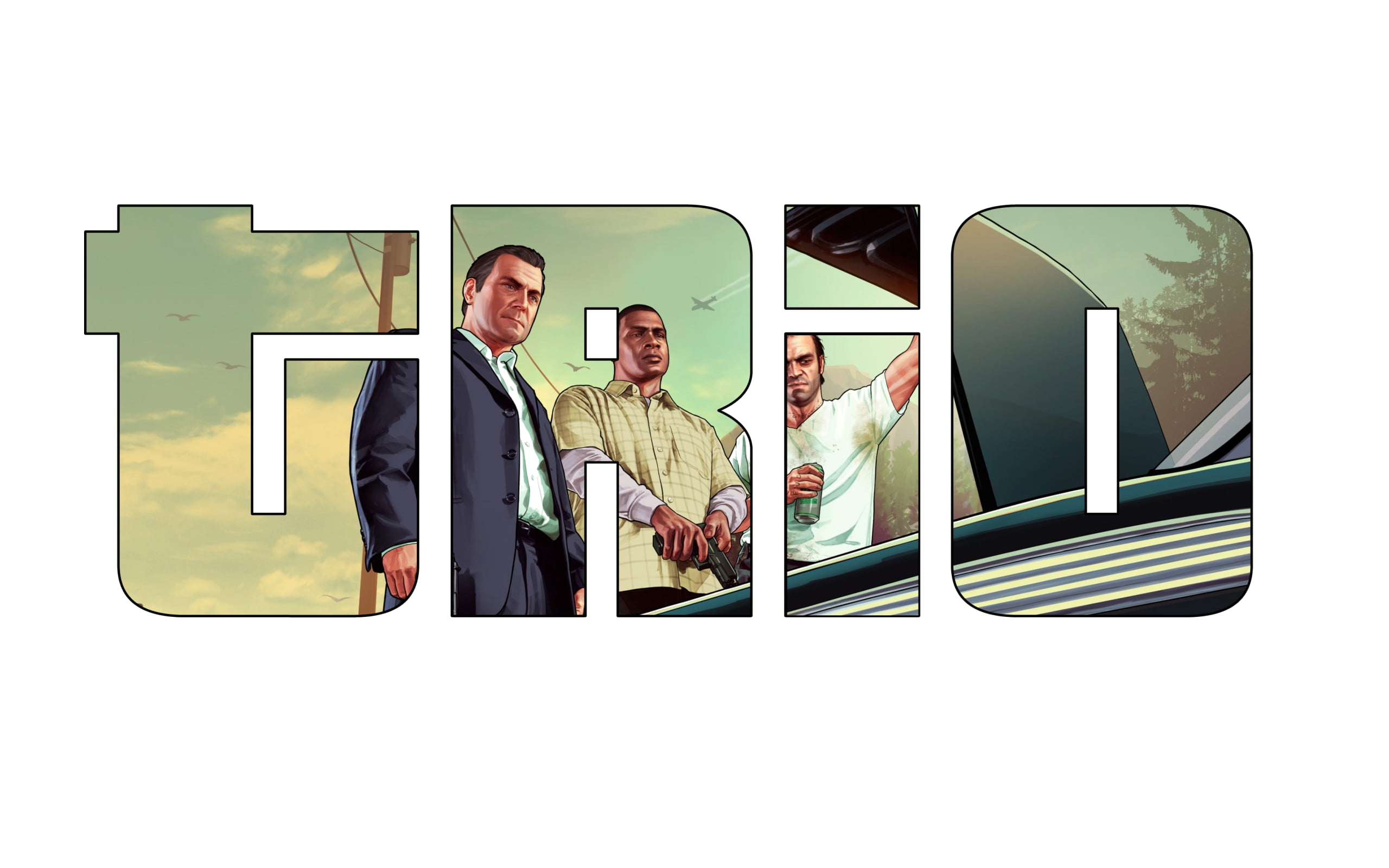 Online crop | Grand Theft Auto Five Big Trio illustration, Grand Theft ...