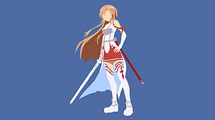 female anime character digital wallpaper, Sword Art Online, Yuuki Asuna HD wallpaper