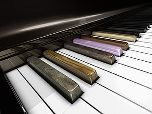close-up photo of piano HD wallpaper
