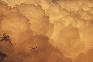 white clouds, clouds, airplane, vehicle HD wallpaper