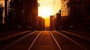 high-rise buildings at golden hour