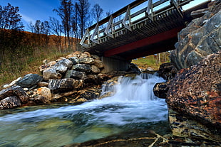 river under The bridge HD wallpaper