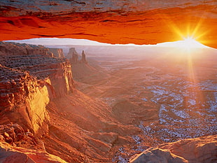 mountain range, ridge, mountains, sunlight, nature