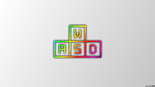 green and red WASD logo, WASD, pixel art, Trixel, minimalism HD wallpaper
