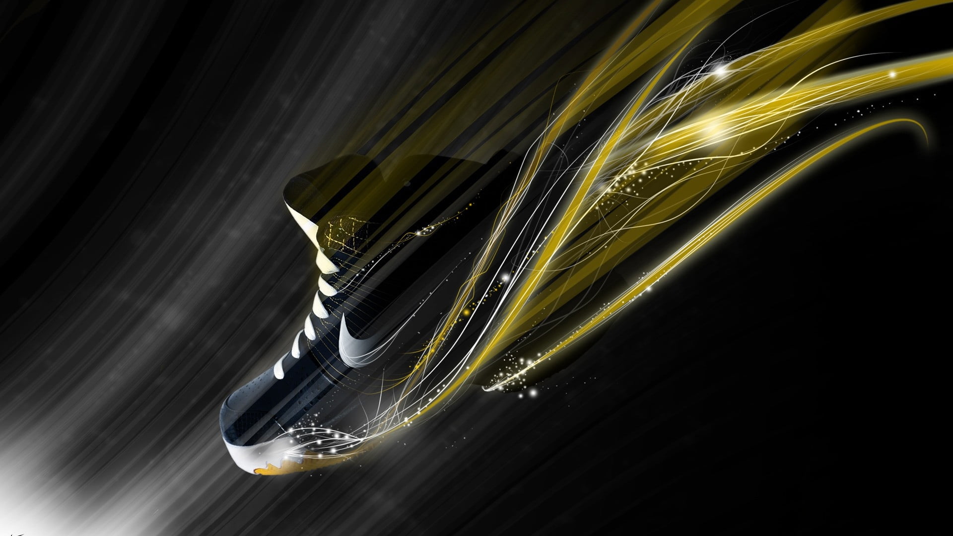 Unpaired black Nike athletic shoe time lapsed photography HD wallpaper |  Wallpaper Flare