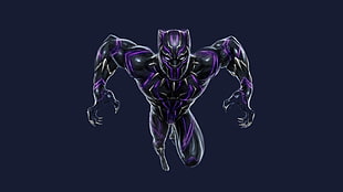 Marvel Black Panther illustration HD wallpaper