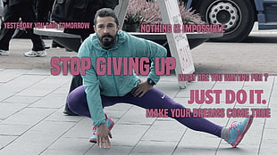 teal zip-up hoodie with text overlay, Shia LaBeouf, memes, beards, men HD wallpaper