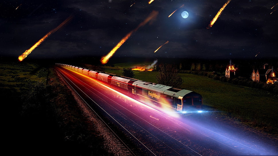 Time Lapse Photography Of Train Wallpaper, Train, Tracks, Railway ...