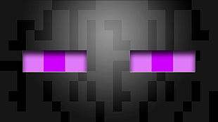 black and purple game character wallpaper, Minecraft, enderman, video games HD wallpaper