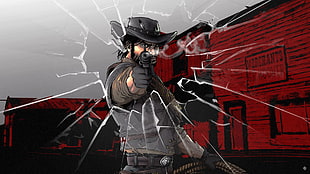 anime chracter man illustration, Red Dead Redemption, artwork, video games, John Marston HD wallpaper