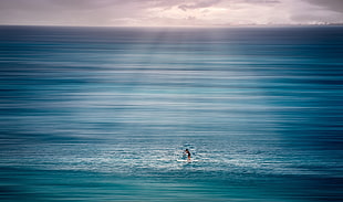 green sea painting, sea, sky, horizon, nature