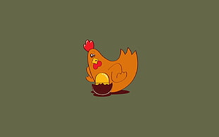 brown chicken, fried chicken, chickens HD wallpaper