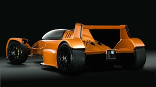 orange sports car, car, orange cars, vehicle HD wallpaper