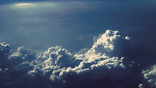 white clouds, clouds, sky, nature HD wallpaper