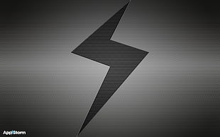 gray and black lightning logo HD wallpaper