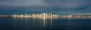 calm body of water, Seattle, cityscape, water, skyscraper HD wallpaper