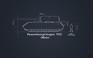 tank pattern, tank, military, blueprints, Maus HD wallpaper