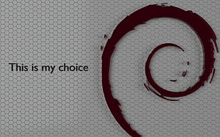 This is my choice text overlay, Linux, Debian HD wallpaper