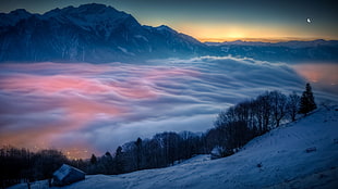 white clouds, landscape, nature, clouds, mist