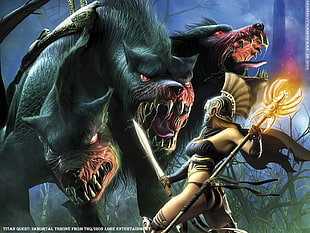 Cerberus wallpaper, video games, Titan Quest, Titan Quest: Immortal Throne HD wallpaper