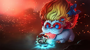 white monster game character digital wallpaper, League of Legends, Poro, Heimerdinger  HD wallpaper