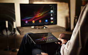black Android tablet computer, Sony, technology