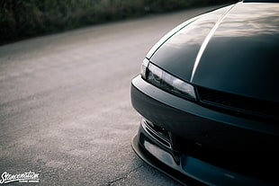black car, StanceNation, car, vehicle, Nissan HD wallpaper