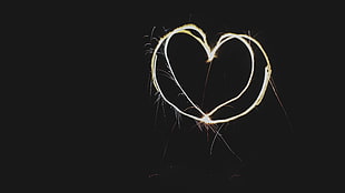 heart light art, Heart, Light, Exposure HD wallpaper