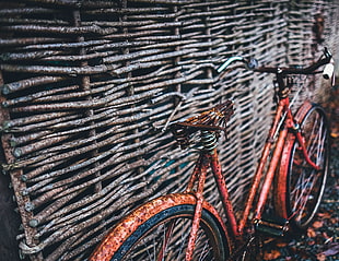 brown and black city bike HD wallpaper