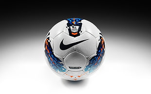 multicolored Nike Premier League ball HD wallpaper