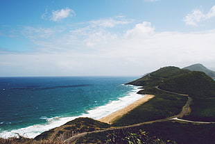 aerial photography of island, nature, landscape