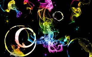 multicolored smoke digital wallpaper