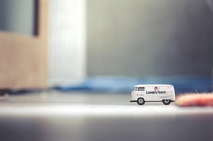 white van die-cast toy, car, macro HD wallpaper