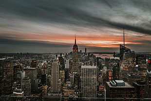 bird's eye view of a city HD wallpaper