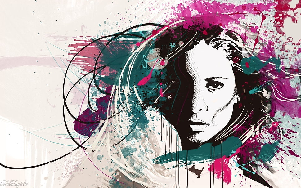Woman's face stencil artwork HD wallpaper | Wallpaper Flare
