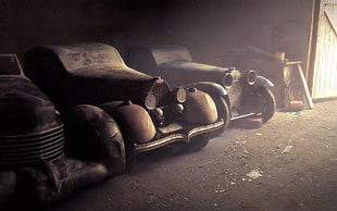 closeup photo of vintage cars HD wallpaper