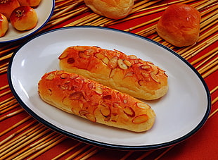 brown pastry on white plate