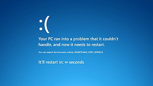 your pc ran into a problem that it coudn't handle and now it need to restart HD wallpaper