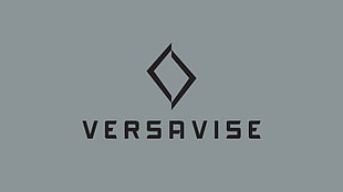 Versavise logo, simple, simple background, gray background, minimalism HD wallpaper