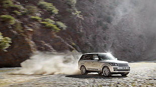 silver Range Rover SUV, Range Rover, car, vehicle HD wallpaper
