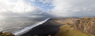 seashore and brown rocks