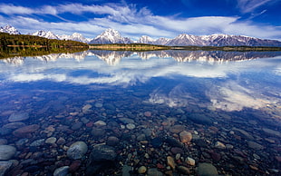 blue body of water, nature, landscape