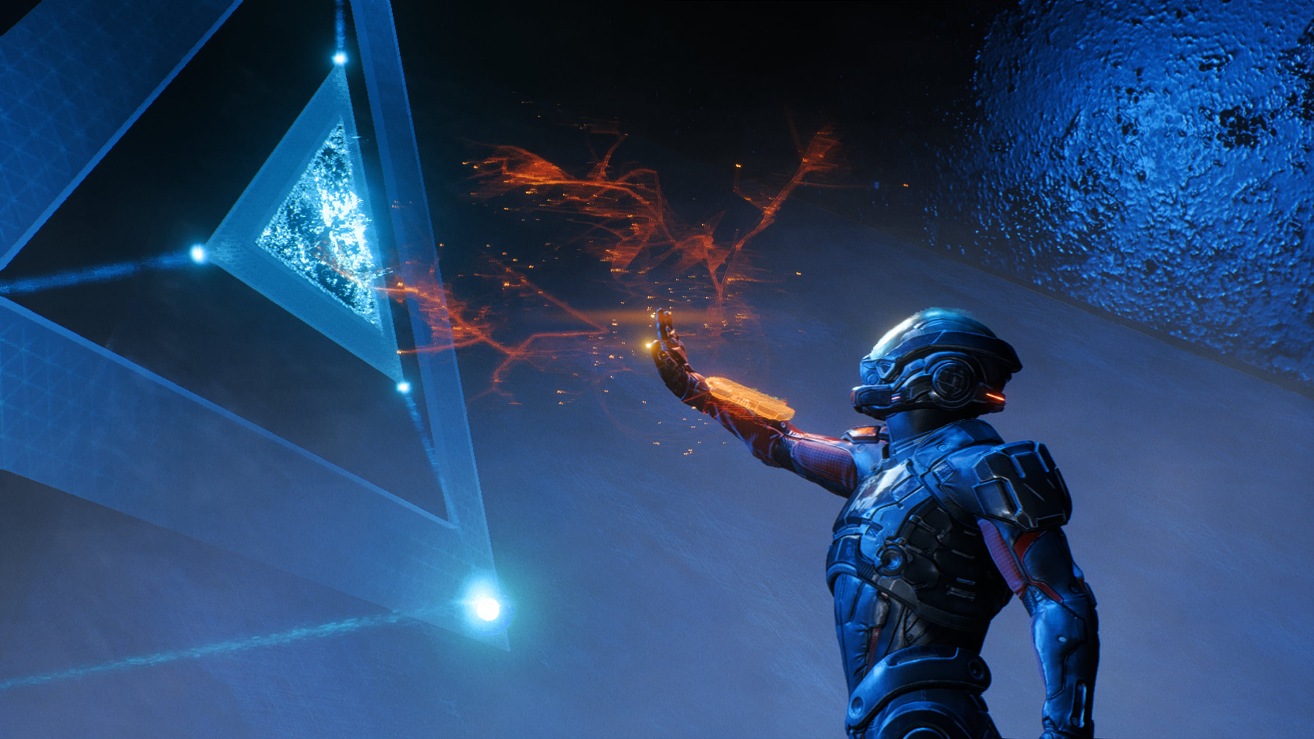 Blue robot illustration, Mass Effect: Andromeda, EA Games, video games, EA  DICE HD wallpaper | Wallpaper Flare