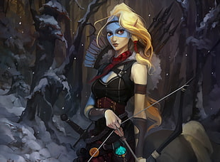 archer character fan art, fantasy art, The Banner Saga HD wallpaper